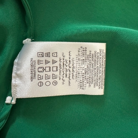 BCBG Max Azria Midi Silk Style Flowy Dress in Green (Size XS) - Picture 9 of 9